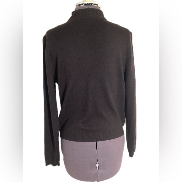 Lauren Ralph Lauren Silk Cashmere Zip Up Cardigan PM - Picture 3 of 15